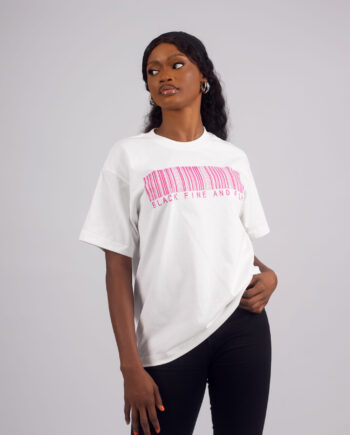 BF&F WOMEN’S BARCODE PRINT TEE